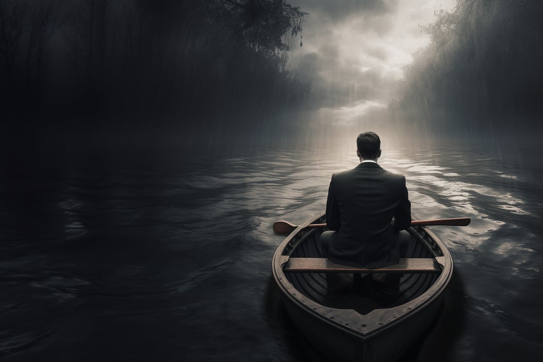 growthstartse_an_executive_alone_in_a_small_boat_he_is_tired_wi_fe8d9b5f-18c9-4c46-9b75-a8227938fb2f